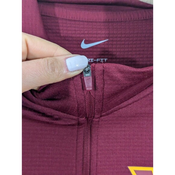 Nike Men's Burgundy Washington Commanders Sideline Dri-FIT Half-Zip Pullover XL - Picture 5 of 8